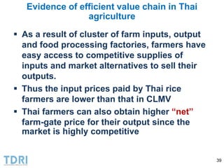 Transformation of the Thai agriculture in the last three decades