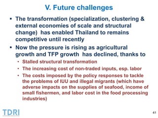 Transformation of the Thai agriculture in the last three decades