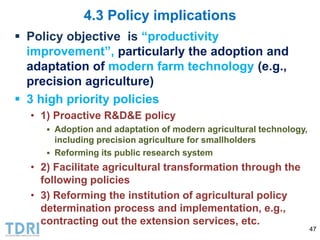 Transformation of the Thai agriculture in the last three decades