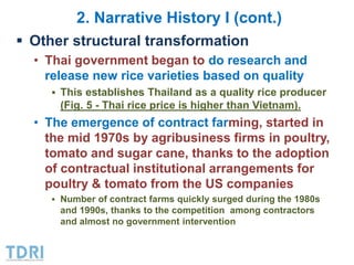 Transformation of the Thai agriculture in the last three decades