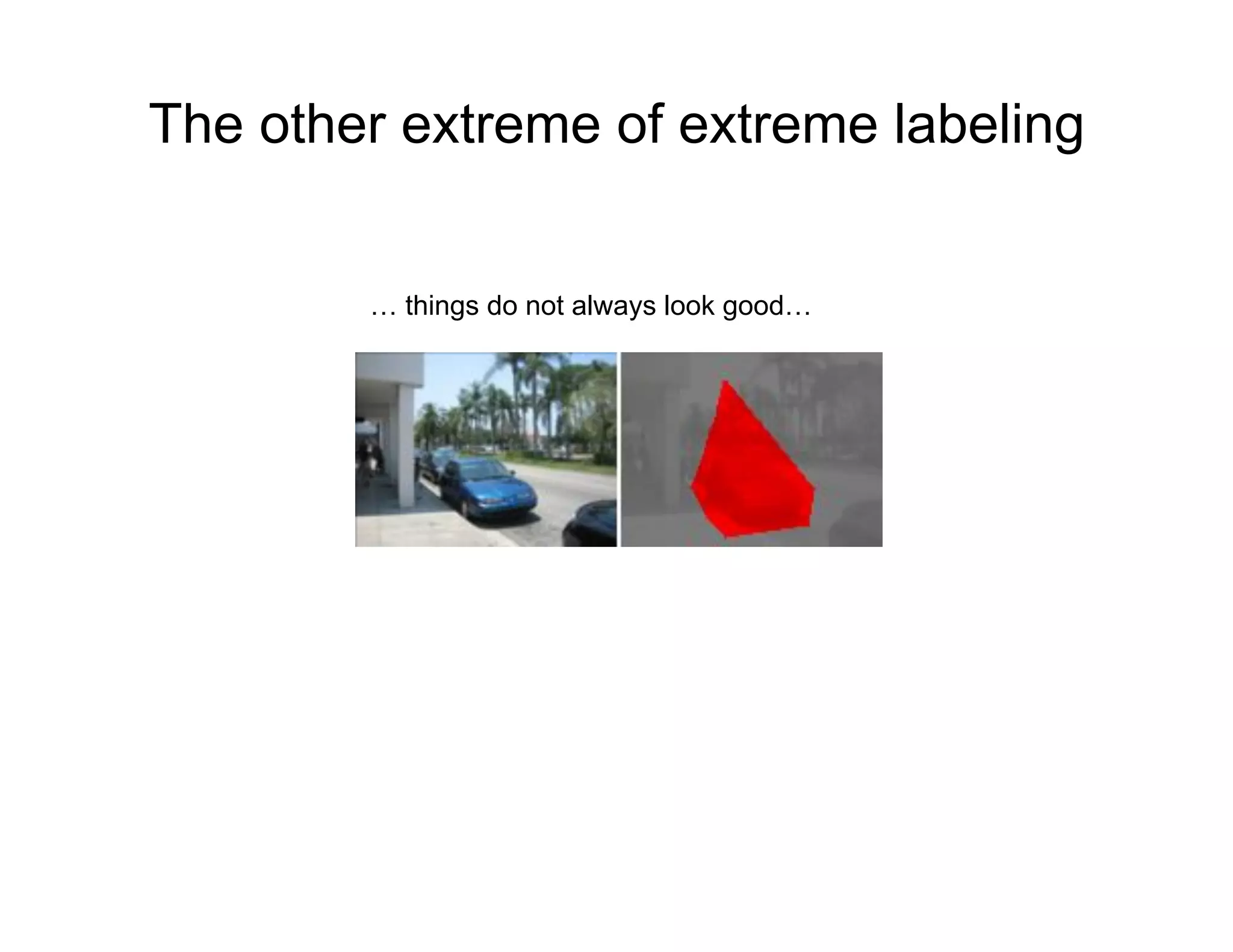 The other extreme of extreme labeling


        … things do not always look good…
 
