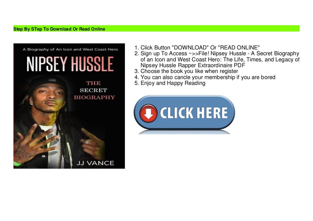 >>File! Nipsey Hussle A Secret Biography of an Icon and West Coast