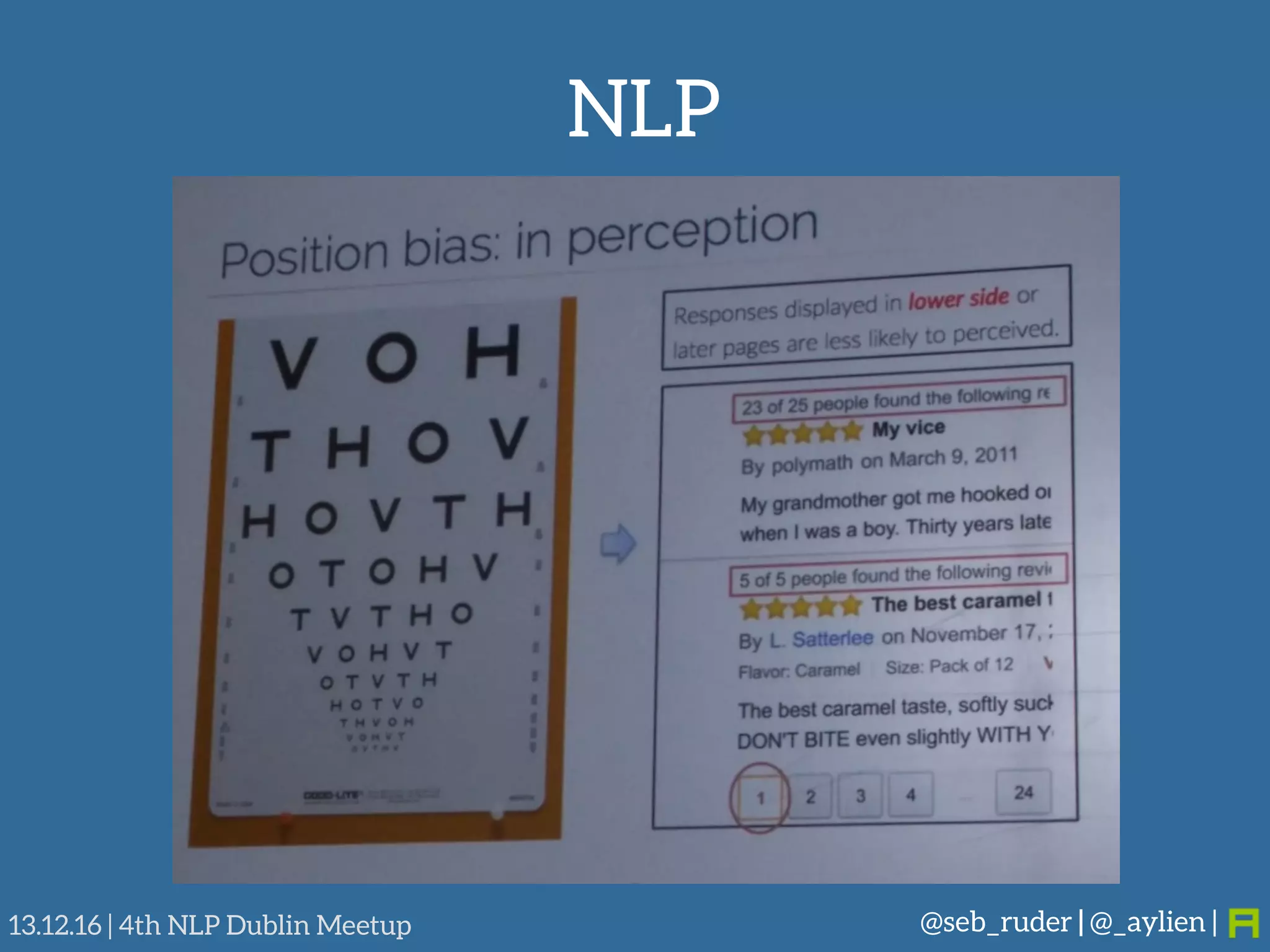 NLP
@seb_ruder | @_aylien |13.12.16 | 4th NLP Dublin Meetup
 