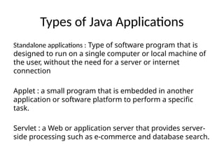 Java programming language and its all concepts | PPT