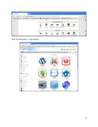 5
View The Softaculous – script window
 