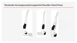 Niralamba Sarvangasana(Unsupported Shoulder Stand Pose)
 