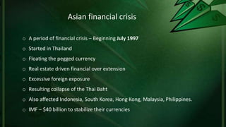 Causes of the 1997 South East Asian Financial Crises & its Impact on ...