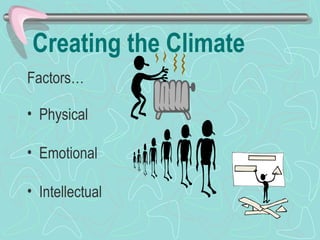 Creating the Climate Factors… Physical Emotional Intellectual 