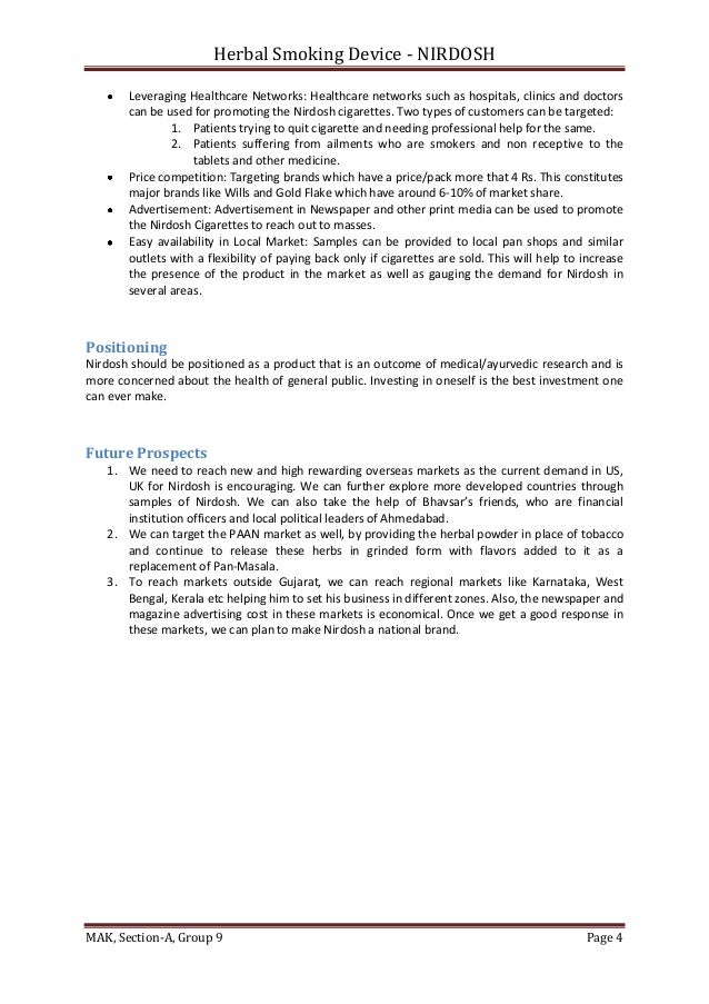 nirdosh case analysis Case analysis: bhavsar’s herbal smoking device - nirdosh critical decision areas – identifying alternatives and evaluation 4 p’s 1 product development. nirdosh case analysis Case analysis: bhavsar’s herbal smoking device - nirdosh critical decision areas – identifying alternatives and evaluation 4 p’s 1 product development.