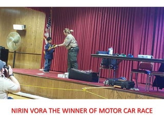 NIRIN VORA THE WINNER OF MOTOR CAR RACE
 