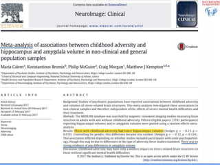 Biological Embedding of Adversity