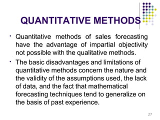 sales forecasting and its method | PPT
