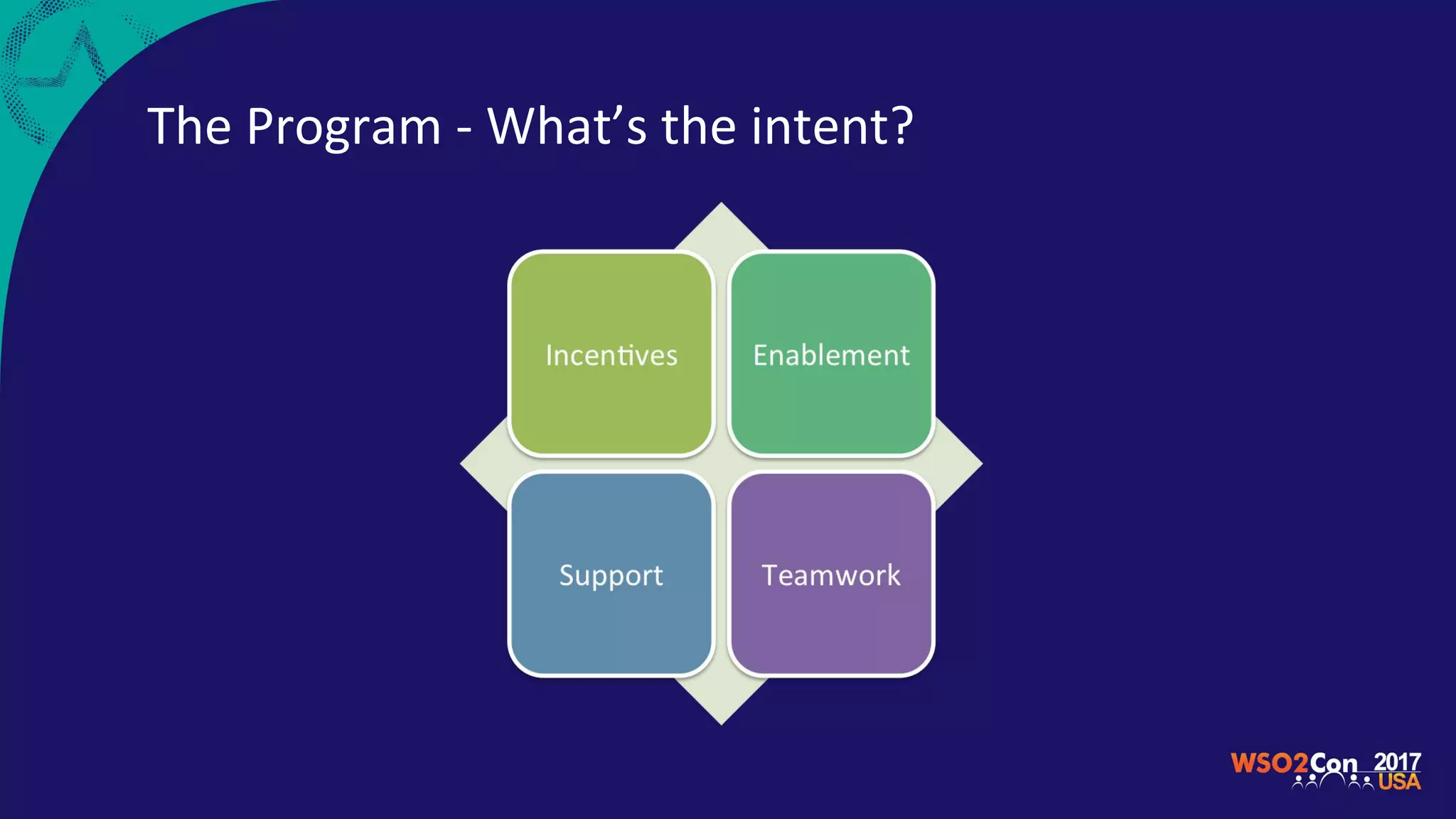 The Program - What’s the intent?
 