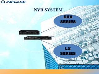NVR SYSTEM
DXX
SERIES
LX
SERIES
 