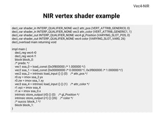 Vec4 Example NIR on the Mesa i965 backend (FOSDEM 2016) | PDF