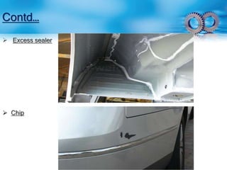 Contd… 
 Excess sealer 
 Chip 
 