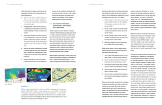 NISAR Science Users’ Handbook NISAR Science Users’ Handbook
NISAR observations will address several science and
applications areas that the 2018 Decadal Survey rec-
ommends progress in:
• Determining the extent to which the shrinking of
glaciers and ice sheets, and their contributions
to sea-level rise are accelerating, decelerating or
remaining unchanged;
• Quantifying trends in water stored on land (e.g.,
in aquifers) and the implications for issues such
as water availability for human consumption and
irrigation;
• Understanding alterations to surface characteris-
tics and landscapes (e.g., snow cover, snow melt,
landslides, earthquakes, eruptions, urbanization,
land-cover and land use) and the implications for
applications, such as risk and resource manage-
ment;
• Assessing the evolving characteristics and health
of terrestrial vegetation and aquatic ecosystems,
which is important for understanding key conse-
quences such as crop yields, carbon uptake and
biodiversity;
• Examining movement of land and ice surfaces
to determine, in the case of ice, the likelihood of
rapid ice loss and significantly accelerated rates
of sea-level rise, and in the case of land, changes
in strain rates that impact and provide critical
insights into earthquakes, volcanic eruptions,
landslides and tectonic plate deformation.
2.1 SOLID EARTH PROCESSES:
EARTHQUAKES, VOLCANOES,
AND LANDSLIDES
Society’s exposure to natural hazards is increasing.
Earthquakes threaten densely populated regions on the
U.S. western coast, home to about 50 million citizens
and costly infrastructure. Volcanic eruptions endanger
many areas of the Earth and can disrupt air travel.
Many natural hazards subtly change and deform the
land surface resulting in catastrophic events such
as landslides. Properly preparing for, mitigating, and
responding to nature’s disasters require detecting,
measuring, and understanding these slow-moving
processes before they trigger a disaster.
NISAR provides an opportunity to monitor, mitigate, and
respond to earthquakes, volcanoes and landslides that
result in land surface deformation (Figure 2-1). The
magnitude and dynamics of these surface expressions
NISAR will measure surface deformation to determine the likelihood of earthquakes, volcanic eruptions and
landslides. (Left) 2010 Mw
7.2 El Mayor – Cucapah earthquake shown in L-band UAVSAR at north end of rup-
ture. Surface fracturing and right-lateral displacement are apparent (after Donnellan et al., 2018 submitted;
image NASA/JPL-Caltech/GeoGateway). (Middle) Mount Etna deformation from the C-band ERS-1 satellite
(after Lundgren et al; 2004; image ESA/NASA/JPL-Caltech). (Right) Slumgullian landslide inversion of L-band
UAVSAR from four images in April 2012 (Delbridge et al., 2016).
F I G U R E 2 - 1
2010 Mw
7.2 EL MAYOR–CUCAPAH
EARTHQUAKE
MOUNT ETNA, ITALY SLUMGULLIAN LANDSLIDE,
COLORADO
6
U.S./Mexico border “Toe”
“Neck”
“Head”
provide information about the underlying processes at
work. NISAR will uniquely address several questions
posed in NASA’s Challenges and Opportunities for Earth
Surface and Interior (Davis et al, 2016) Report:
1. What is the nature of deformation associated with
plate boundaries, and what are the implications
for earthquakes, tsunamis and other related
natural hazards?
2. How do tectonic processes and climate variabil-
ity interact to shape Earth’s surface and create
natural hazards?
3. How do magmatic systems evolve, under what
conditions do volcanoes erupt, and how do erup-
tions and volcano hazards develop?
4. What are the dynamics of Earth’s deep interior,
and how does Earth’s surface respond?
NISAR will also address to varying degrees several
questions posed in the 2018 Decadal Survey by the
Earth Surface and Interior Panel:
1. How can large-scale geological hazards be accu-
rately forecast in a socially relevant timeframe?
2. How do geological disasters directly impact the
Earth system and society following an event?
3. How will local sea level change along coastlines
around the world in the next decade to century?
4. What processes and interactions determine the
rates of landscape change?
5. How much water is traveling deep underground,
and how does it affect geological processes and
water supplies?
Measuring displacements associated with earthquakes
is essential for describing which parts of a fault have
ruptured and which have not, but may have been
brought closer to failure, and for constraining esti-
mates of the distribution of fault slip in the subsurface.
Seismic data provides estimates of other rupture
characteristics, such as the speed at which the rupture
propagates along the fault and the rate at which slip
occurs at a given point on the fault, but the char-
acteristics are also best constrained by combining
coseismic displacements, such as from NISAR, with
seismic data (e.g., Pritchard et al., 2006; 2007;
Duputel et al., 2015). These estimates of fault slip
parameters then provide key input into mechanical
models of faults and the surrounding crust and upper
mantle, estimates of stress change on neighboring
faults, and inform our basic understanding of regional
seismic hazards.
Measurements of secular velocities within tectonic
plate boundary regions place constraints on models
of fault physics, contributing to estimates of long-
term seismic hazard. NISAR will enable imaging
Earth’s plate boundary zones at depth, sampling the
range of different tectonic styles, capturing plate
boundaries at different stages of the earthquake
cycle, and informing regional assessments of seismic
hazard.
Detecting and quantifying transient deformation play
an essential role in improving our understanding
of fundamental processes associated with tecton-
ics, subsurface movement of magma and volcanic
eruptions, landslides, response to changing surface
loads and a wide variety of anthropogenic phenom-
ena. Aseismic and post-seismic fault slip transients,
volcanic and landslide deformation, and local subsid-
ence and uplift due to migration of crustal fluids oc-
cur globally over temporal and spatial scales ranging
from sub-daily to multi-year, and tens of meters to
hundreds of kilometers. Many eruptions are preceded
by surface deformation induced by moving magma in
the subsurface. However, periods of magma move-
ment do not always result in an eruption. Systematic
measurement of deformation over volcanoes should
help clarify why. Similarly, many landslides move in-
termittently, and may have periods of increased rates
of slow sliding before catastrophic run out. NISAR will
enable detection and inventory of slow moving land-
slides, enabling better understanding of variations in
movement and how mass movement is triggered.
7
 