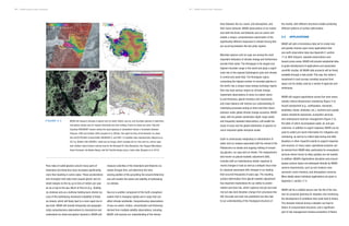 NISAR Science Users’ Handbook NISAR Science Users’ Handbook
Flow rates of outlet glaciers around many parts of
Greenland and Antarctica have increased significantly,
more than doubling in some cases. These accelerations
and increased melt rates have caused glacier and ice
sheet margins to thin by up to tens of meters per year
as ice is lost to the sea. Much of this ice (e.g., floating
ice shelves) acts as a buttress holding back interior ice.
Loss of this buttressing introduces instability of these
ice sheets, which will likely lead to a more rapid rise in
sea level. NISAR will provide temporally and geograph-
ically comprehensive observations to characterize and
understand ice sheet and glacier dynamics. NISAR will
measure velocities of the Greenland and Antarctic ice
sheets through time, will determine the time-
varying position of the grounding line around Antarctica
and will monitor the extent and stability of buttressing
ice shelves.
Sea ice is another component of the Earth cryosphere
system that is changing rapidly and in ways that can
affect climate worldwide. Comprehensive observations
of sea-ice extent, motion, concentration and thickness,
derived from multiple satellite observations, including
NISAR, will improve our understanding of the interac-
NISAR will measure changes in glacier and ice sheet motion, sea ice, and mountain glaciers to determine
how global climate and ice masses interrelate and how melting of land ice raises sea level. (Top left)
Canadian RADARSAT mission shows the rapid speedup of Jakobshavn Isbrae in Greenland between
February 1992 and October 2000 (Joughin et al. 2004a). (Top right) Ice flow of the Antarctic ice sheet
from ALOS PALSAR, Envisat ASAR, RADARSAT-2, and ERS-1/2 satellite radar interferometry (Rignot et al.
2011a). (Bottom left) UAVSAR L-band sea ice image, which includes old ice, first year ice, and an open
lead. (Bottom right) Surface velocity map for the Wrangell-St. Elias Mountains, the Chugach Mountains/
Kenai Peninsula, the Alaska Range, and the Tordrillo Range using L-band radar (Burgess et al. 2013).
F I G U R E 2 - 3
10
tions between the ice, ocean, and atmosphere, and
their future behavior. NISAR observations of ice motion
over both the Arctic and Antarctic sea ice covers will
enable a unique, comprehensive examination of the
significantly different responses to climate forcing that
are occurring between the two polar regions.
Mountain glaciers and ice caps are among the most
important indicators of climate change and furthermore
provide fresh water. The Himalayas is the largest and
highest mountain range in the world and plays a signif-
icant role in the regional hydrological cycle and climate
in central and south Asia. The Himalayan region,
comprising the highest number of mountain glaciers in
the world, has a unique mass-energy exchange regime
that may have serious impact on climate change.
Systematic observations of snow-ice extent, densi-
ty and thickness, glacial inventory and movements,
and mass-balance will improve our understanding of
underlying processes acting on them and their future
behavior under global climate change scenarios. NISAR
radar, with its greater penetration depth, large swath,
and frequently repeated observations, will enable the
study of snow and the global distribution of glaciers at
much improved spatio-temporal scales.
Earth is continuously readjusting to redistribution of
water and ice masses associated with the retreat of the
Pleistocene ice sheets and ongoing melting of remain-
ing glaciers, ice caps and ice sheets. The readjustment,
also known as glacial-isostatic adjustment (GIA),
includes both an instantaneous elastic response to
recent changes in load as well as a delayed visco-elas-
tic response associated with changes in ice loading
that occurred thousands of years ago. The resulting
surface deformation from glacial-isostatic adjustment
has important implications for our ability to predict
relative sea level rise, which captures not just sea level
rise but also land elevation change from processes like
GIA. Accurate sea level rise predictions are also tied
to our understanding of the rheological structure of
the mantle, with different structural models predicting
different patterns of surface deformation.
2.4 APPLICATIONS
NISAR will add a tremendous data set to create new
and greatly improve upon many applications that
use earth observation data (see Appendix E, section
17.4). With frequent, repeated observations over
hazard-prone areas, NISAR will provide substantial data
to guide development of applications and associated
scientific studies. All NISAR data products will be freely
available through a web portal. This way, the nation’s
investment in land surveys remotely acquired from
space can be widely used by a variety of agencies and
individuals.
NISAR will support applications across five main areas,
namely critical infrastructure monitoring (Figure 2-4),
hazard assessment (e.g., earthquakes, volcanoes,
landslides, floods, sinkholes, etc.), maritime and coastal
waters situational awareness, ecosystem services,
and underground reservoir management (Figure 2-5),
the latter of which encompasses water, oil, and gas
reservoirs. In addition to urgent response, NISAR can be
used to collect pre-event information for mitigation and
monitoring, as well as to collect data during and after
disasters or other impactful events to support response
and recovery. In many cases, operational products can
be derived from NISAR data, particularly for ecosystems
services where hourly-to-daily updates are not needed.
In addition, NISAR’s Applications discipline area encom-
passes science topics not addressed directly by NISAR
science requirements, such as soil moisture mea-
surement, snow inventory, and atmospheric sciences.
More details about individual applications are given in
Appendix E, section 17.4.
NISAR will be a reliable source over the life of the mis-
sion for proactive planning for disasters and monitoring
the development of conditions that could lead to failure.
The stresses induced during a disaster can lead to
failure of compromised structures, and a significant
part of risk management involves prevention of failure
11
0 m yr–1 11,000 m yr–1
 