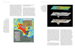 NISAR Science Users’ Handbook NISAR Science Users’ Handbook
during disasters, e.g., avoiding overtopping during high
water or failure of levees during an earthquake. The
impact of disasters, sea level change, land subsidence,
and ground movement like landslides or other slope
failures is increasing rapidly with growing population
and development in high-risk areas. Monitoring regions
prone to these disasters before they occur can improve
risk management by identifying the tell-tale signs of
processes that lead to these disasters, such as regions
accumulating elastic strain that will lead to a major
earthquake or the signatures of magma migrating in
the subsurface near a volcanic edifice. This improved
understanding will be enabled by measurement of
surface deformation from NISAR.
NISAR will be a game-changer for many applications
by providing time series of changing conditions to dis-
entangle long-term impact from seasonal changes and
episodic, event-induced impact. An inventory of chang-
es can be made to assess the rates at which these
systems are changing and associated risks through
deformation measurements at fine spatial and temporal
sampling over the three-year nominal mission lifetime.
NISAR will assist in monitoring slow onset disasters like
NISAR will measure
changes in infrastructure.
Ground movement along one
of the levees that prevents
flooding of an island in the
Sacramento-San Juaquin
Delta (Deverel, 2016). Inset
photo shows a view looking
east towards the area of rapid
deformation (red/orange color).
The deformation signal is not
obvious to the naked eye on
the ground, but ground-based
inspection revealed that cracks
had formed in the levee.
F I G U R E 2 - 4
N
121°45’50”W 121°45’40”W 121°45’30”W
38°2’10”N
38°2’0”N
38°1’50”N
InSAR Line-of-Sight
Velocity mm/yr
<–40
–35 - –40
–30 - –35
–25 - –30
–20 - –25
–15 - –20
–10 - –15
–5 - –10
0 - –5
>0
0 0.05 0.1 0.2 Miles
12
droughts and large-scale crop failures based on track-
ing changes over a long time period using the frequent,
repeated observations. Water resource management
and critical infrastructure monitoring will be revolution-
ized by access to these data to inform short and long
term planning (Fig. 2-4). NISAR will be used to monitor
levees, dams and aquifers that are under stress from
groundwater over-utilization; areas where fluid injection
into and withdrawal from the subsurface are causing
changes to the surface and potentially affecting water
quality; and differentiation of anthropogenic causes of
subsidence from that related to the underlying geology
of a region.
Small surface deformation signals, such as subsid-
ence, require long time series to accurately determine
slow movement. Measurements sensitive to change
from geologic, anthropogenic, or climate-related
causes require adequate sampling to resolve tempo-
ral variation of displacements with seasonal or finer
resolution. Annual cycles result from water withdrawal
and recharge in aquifer systems, or from climate-in-
duced patterns, such as the freezing and thawing of
the active layer overlying permafrost in the Arctic and
sub-Arctic regions. Human-induced deformations, such
as those caused by oil and gas mining or degradation
of transportation infrastructure, can occur over many
different time scales, and their identification and
differentiation require resolving processes at much
better than the annual time scale. One example of this
need is measurement of surface displacement above
hydrologic aquifers, for which it is necessary to sepa-
rate the inelastic subsidence that permanently reduces
the storage capacity of an aquifer from the annual
NISAR will measure changes
in reservoirs. Subsidence due
to ground water withdrawal
measured with C-band ERS-1
northeast of Los Angeles
(image created by Gilles
Peltzer, JPL/UCLA).
F I G U R E 2 - 5
INSAR DEFORMATION MAP
SHADED VIEW OF DEFORMATION
VERTICAL EXAGGERATION: 20,000
0
15 cm
3 km DISTORTED STREET MAP
13
 