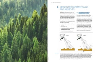 NISAR Science Users’ Handbook NISAR Science Users’ Handbook
NISAR will utilize the techniques of synthetic aper-
ture radar interferometry and polarimetry to measure
surface deformation and change of the solid Earth,
cryosphere and ecosystems. For a brief introduction to
basic radar concepts, including radar imaging (SAR),
polarimetry and interferometry, refer to Appendix C.
There are also a wide variety of resources available
to learn more about the technology and techniques of
NISAR. Here are some examples:
• https://arset.gsfc.nasa.gov/disasters/webinars/
intro-SAR
• https://saredu.dlr.de/
• https://www.unavco.org/education/profession-
al-development/short-courses/
• https://www.asf.alaska.edu/asf-tutorials/
3 MISSION MEASUREMENTS AND
REQUIREMENTS
3.1 MEASUREMENTS OF SURFACE
DEFORMATION AND CHANGE
The technique of Interferometric Synthetic Aperture
Radar (InSAR) uses coherent processing of radar
signals collected over the same scene at two different
times to derive surface deformation from the change in
the relative phase of the two returns (Figure 3-1; Rosen
et al., 2000; Hanssen, 2001). The radar instruments on
NISAR will operate as repeat-pass InSAR to measure
surface deformation of land and ice-covered surfac-
es. An InSAR satellite passing over a location before
and after an event, such as an earthquake, tectonic
deformation, volcanic inflation or ice sheet motion, at
exactly the same point in inertial space (zero baseline),
measures how the ground shifts between passes,
F I G U R E 3 - 1 InSAR measures surface deformation by measuring the difference in the phase of the radar wave between the two passes if a point
on the ground moves and the spacecraft is in the same position for both passes (zero baseline). InSAR deformation geometry is
demonstrated in these figures at the left and right. On Pass #1, a surface of interest is imaged and the radar satellite measures the
phase φ1 (x,y) between the satellite and the ground along the line-of-sight (LOS) direction. Later at Pass #2, the satellite makes
another measurement φ2 (x,y) between the satellite and the ground. If the ground moves between passes, the phase difference
Δφ (x,y) is proportional to the ground deformation between passes along the LOS direction.
17
Post-earthquake surface
zlikovec/Shutterstock
PASS #1 PASS #2
NISAR
F
i
e
l
d
o
f
v
i
e
w
F
i
e
l
d
o
f
v
i
e
w
Phase
difference
Initial
surface
l
=
2
4
c
m
 