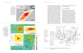 NISAR Science Users’ Handbook NISAR Science Users’ Handbook
the surface deformation caused by fluid injection will
likely become an important technique for understand-
ing reservoir behavior and monitoring its integrity. The
In Salah field in Algeria is in a favorable environment
for monitoring by InSAR. ENVISAT C-band InSAR studies
of deformation associated with CO2
injection show
that the field response can indeed be monitored in this
way (Ringrose et al., 2009). In particular, as shown
in Figure 17-9, the surface deformation observed by
InSAR shows a two-lobed pattern near well KB-502, a
horizontal well injecting CO2
into a 20-m thick saline
aquifer at 1.8 km depth. Such a two-lobed pattern
indicates that, in addition to a component of isotropic
volume expansion, a vertical fracture has opened, ap-
parently extending into the caprock above the aquifer
(Vasco et al., 2010). This fracture explains the early
breakthrough of CO2 into observing well KB-5 along
strike to the northwest. In response to the confirmation
SUBSIDENCE (cm/yr)
5 km
15
0 5 10
LORCA
F I G U R E 1 7 - 8
Relationship between
subsidence associated
with groundwater with-
drawal (red shading) and
the May 11, 2012, Mw
5.1 earthquake near the
city of Lorca, Spain (after
González et al., 2012).
N29°10’
N29°5'
–6
–5
–4
–3
–2
–1
0
1
2
3
4
5
6
7
8
N29°5'
mm/yr
Vertical
Displacement
Rate
E2°10' E2°15'
1.72
1.76
1.80
1.84
1.88
Depth
(km)
–6 –4 –2 0 2 4 6
Distance to the Northwest (km)
Aperture Change (cm)
–0 8
10
9
8
7
6
5
4
3
2
1
Distance
North
(km)
1 2 3 4 5 6 7 8 9 10
Distance East (km)
Fractional Volume Change (%)
0 0.6
2 0 2 4 Kilometers
KB-CE
KB-1
KB-501
KB-503
KB-502
KB-5
a.
b.
KB-502
F I G U R E 1 7 - 9
In Salah oil field deforma-
tion. Interferogram of the
In Salah oil field in Algeria,
showing deformation
associated with CO2
injection over the period
from March 2003 to
December 2007 (Onuma
& Ohkawa, 2009).
of the fracturing of the caprock, the injection of CO2
at
this site has been suspended.
17.1.5 Aquifer Systems
Natural and human-induced land-surface subsidence
across the United States has affected more than
44,000 square kilometers in 45 states and is estimated
to cost $168 million annually in flooding and structural
damage, with the actual cost significantly higher due
to unquantifiable ’hidden costs’ (National Research
Council, 1991). More than 80 percent of the identified
subsidence in the United States is a consequence of
the exploitation of underground water. The increasing
development of land and water resources threaten to
exacerbate existing land subsidence problems and
initiate new ones (Figure 17-10) (Galloway et al., 1999).
Temporal and spatial changes in the surface elevation
178 179
CALIFORNIA
Antelope Valley
Coachella Valley
Elsinore Valley
La Verne Area
Lucerne Valley
Mojave River Basin
Oxnard Plain
Pomona Basin
Sacramento Valley
Salinas Valley
San Benito Valley
San Bernardino Area
San Gabriel Valley
San Jacinto Basin
San Joaquin Valley
San Luis Obispo Area
Santa Clara Valley
Temecula Valley
Wolf Valley
SOUTH CENTRAL ARIZONA
Avra Valley
East Salt River Valley
Eloy Basin
Gila Bend Area
Harquahala Plain
San Simon Valley
Stanfield Basin
Tucson Basin
West Salt River Valley
Wilcox Basin
Major alluvial
aquifer systems
in the conterminous
United States
NEW MEXICO
Albuquerque Basin
Mimbres Basin
TEXAS
Houston-Galveston
Hueco Bolson-El Paso, Juarez
LOUISIANA
Baton Rouge Area
New Orleans Area GEORGIA
Savannah Area
VIRGINIA
Franklin-Suffolk Area
Williamsburg-
West Point Area
DELAWARE
Bowers Area
Dover Area
NEVADA
Las Vegas
Valley
COLORADO
Denver
Area
NEW JERSEY
Atlantic City-Oceanside Area
Barnegat Bay-New York Bay
Coastal Area
IDAHO
Raft River
Area
F I G U R E 1 7 - 1 0 U.S. Subsidence areas. Areas where subsidence has been attributed to groundwater pumping
(Galloway et al, 1999)
 