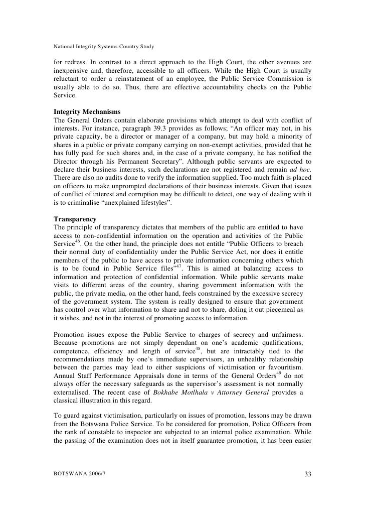 NIS Otswana Report 2007