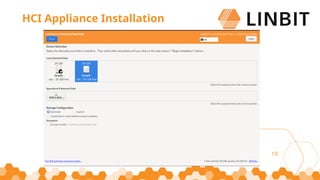 19
HCI Appliance Installation
 
