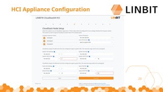23
HCI Appliance Configuration
 