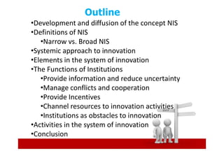 National Innovation Systems & Institutions Slide 2