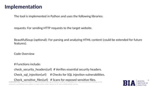 Designing a Simple Python Tool for Website Vulnerability Scanning | PPTX