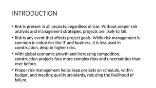 risk management in constrcution projects | PPTX