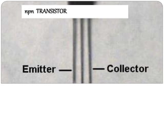 BC 547 transistor is used in the circuit.
Transistor is used to energise the relay
when op-amp goes high.
npn TRANSISTOR
 