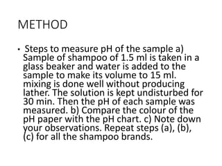 Comparative Chemistry Project: Evaluating the Best Shampoo Based on pH ...