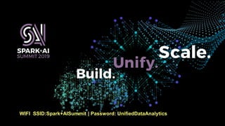 WIFI SSID:Spark+AISummit | Password: UnifiedDataAnalytics
 