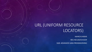 nisha presentation for url classes in java | PPTX