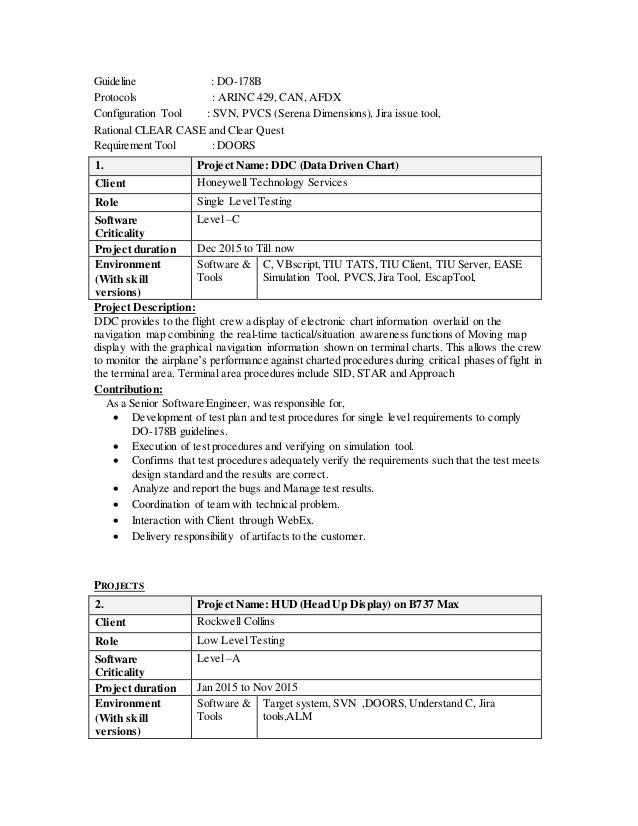 Do 178b resume