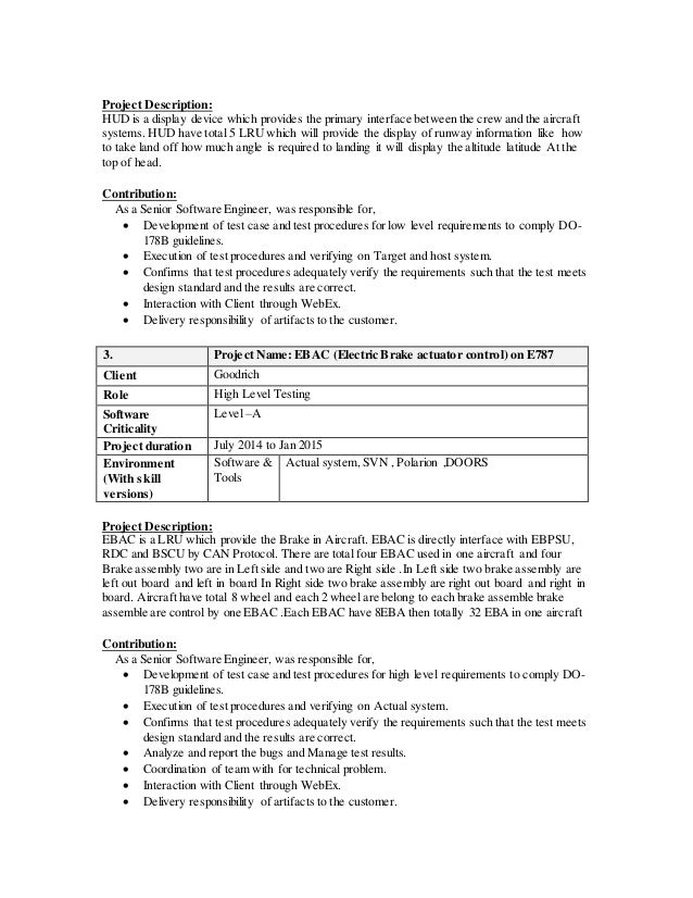 Do 178b resume
