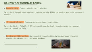 Monetary policy including meaning features objective and etc | PPTX
