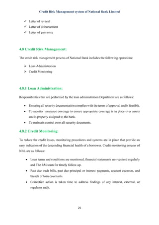 Report on Credit risk management | PDF