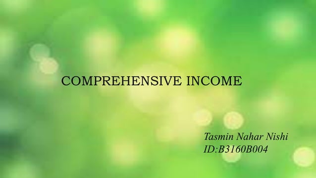 Comprehensive Income | PPTX