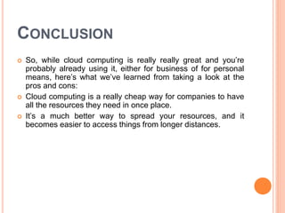 Cloud Computing | PPT image.