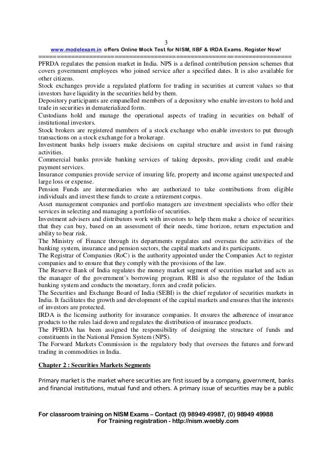 NISM INVESTMENT ADVISOR LEVEL1