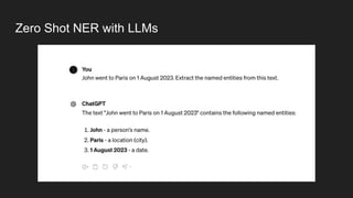 Zero Shot NER with LLMs
 