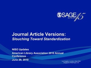 Journal Article Versioning