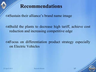 Difficulties of Renault-Nissan AllianceIrresponsibility of Nissan staff in working attitude Constraints of 2 design programsUnclear functional requirement