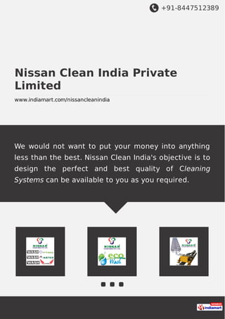 Nissan Clean India
Pvt. Ltd.
COMPANY PROFILE
 
