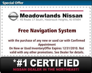 Nissan Free Navigation System – Meadowlands Nissan Hasbrouck Heights NJ