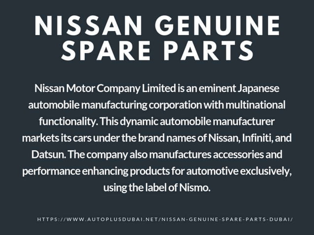 Nissan genuine spare parts | PPT
