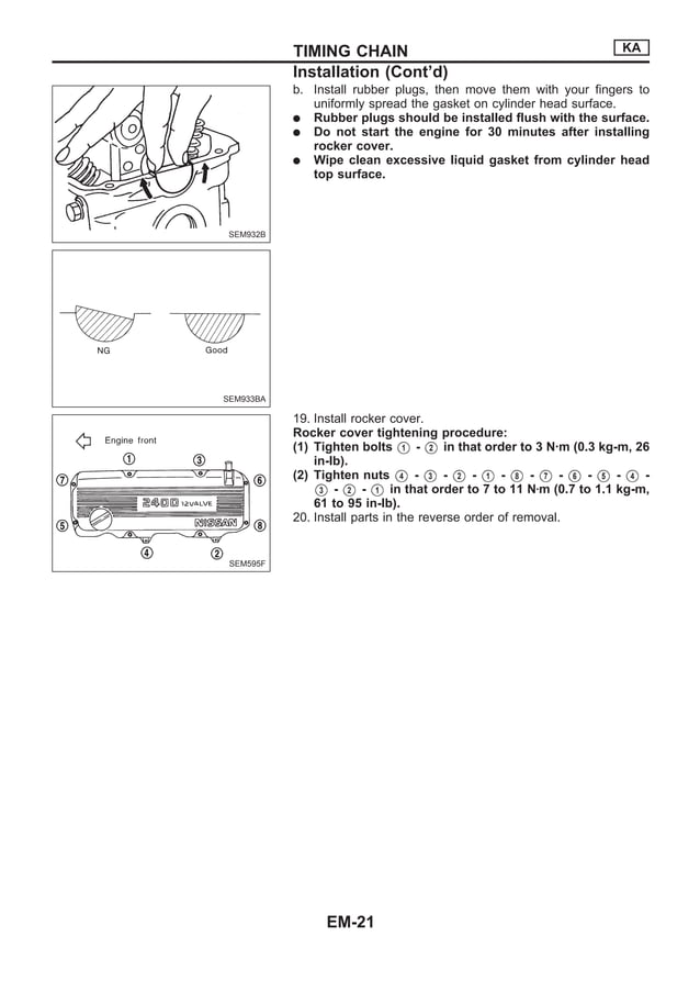 Nissan qd32 engine_service_manual | PDF