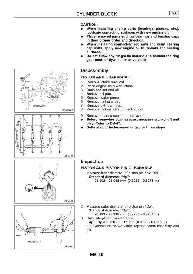 Nissan qd32 engine_service_manual | PDF